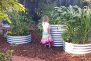 Planters donated to the Moore Family Garden