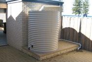Round Rainwater Tank - Paperbark 