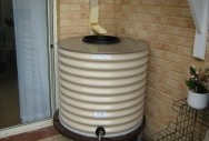 Squat Round Rainwater Tank - Paperbark